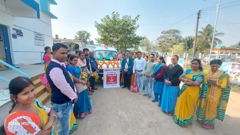 Handover Ceremony for Providing  Ambulance to Bhupatinagar Mugberia Rural Hospital, East Midnapore and Medical Equipment Prajanananda Saraswati Sebasadan, Asokenagar